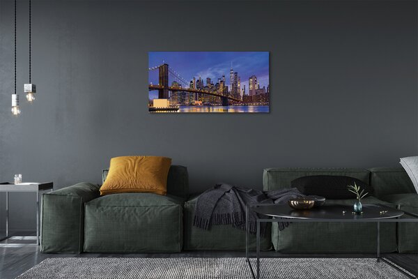 Quadro su tela Bridge panorama ovest 100x50 cm