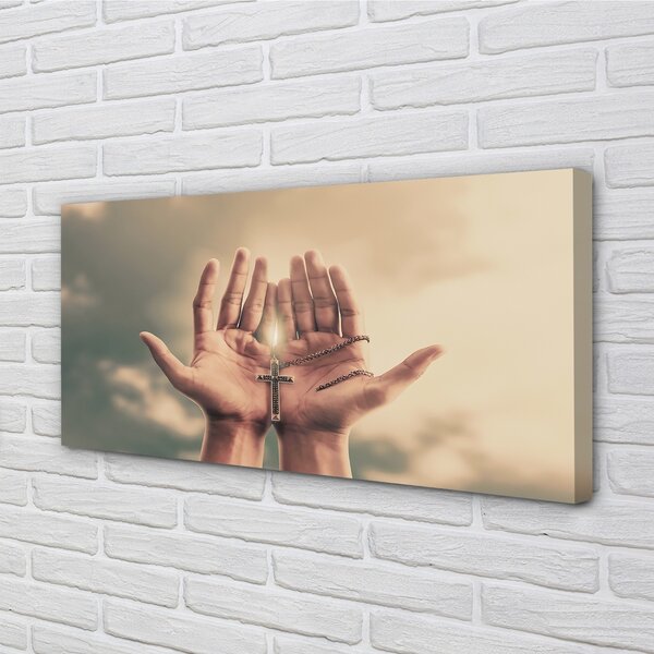 Quadro su tela Cross Sky 100x50 cm