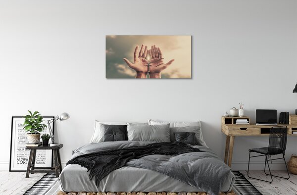 Quadro su tela Cross Sky 100x50 cm