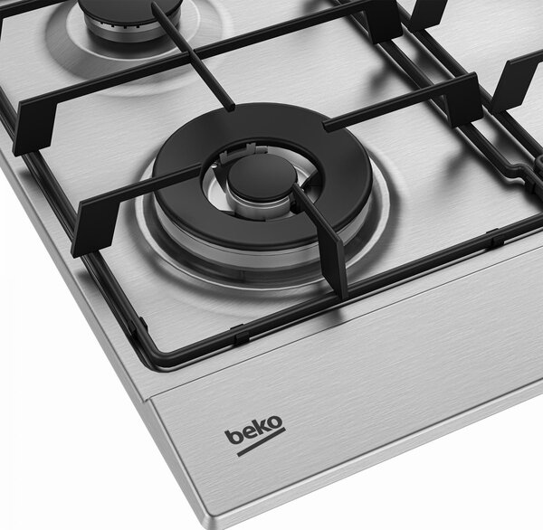 Beko Piano Cottura da Incasso 4 Fuochi a Gas Larghezza 58 cm in Acciaio Inox colore Inox - HIAW64224SXE