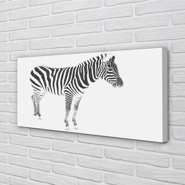 Quadro su tela Zebra dipinta 100x50 cm