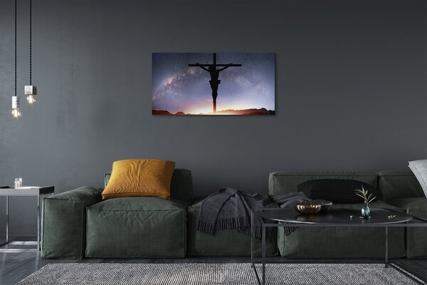 Quadro su tela Crocifisso Gesù Paradiso 100x50 cm