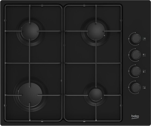 Beko Piano Cottura da Incasso 4 Fuochi a Gas Larghezza 61 cm colore Nero - HIGG64123SB