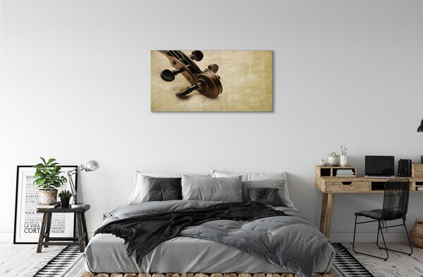 Quadro su tela Note di chitarra 100x50 cm