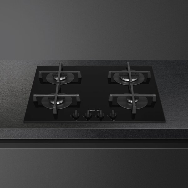 Smeg Piano Cottura da Incasso a gas 4 Fuochi 60 cm colore Nero - PV264B