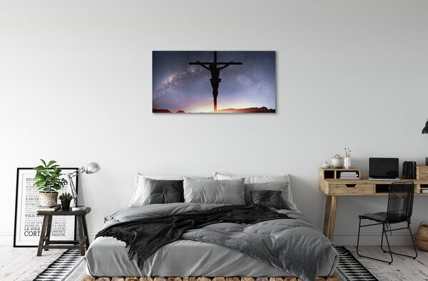 Quadro su tela Crocifisso Gesù Paradiso 100x50 cm