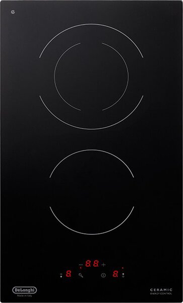 De Longhi Piano Cottura Elettrico 2 Fuochi 30 cm Vetroceramica colore Nero - PVC31N