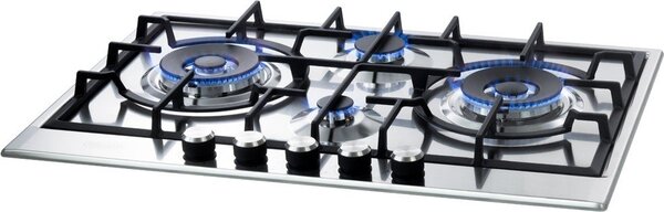 De Longhi Piano Cottura Incasso a Gas 4 Fuochi 75 cm colore Inox - NSL 475 X
