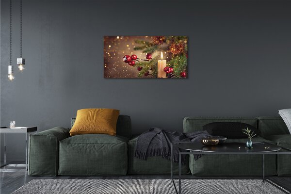 Quadro su tela Coni a candele per ramoscelli 100x50 cm