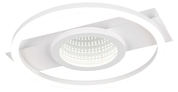 Plafoniera LED, metallo, bianco, bianco neutro, rotonda, L 35 cm