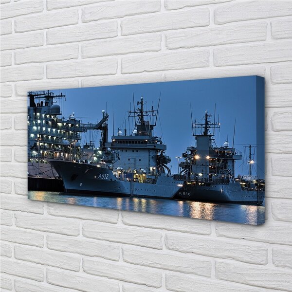 Stampa quadro su tela Navi marine 100x50 cm