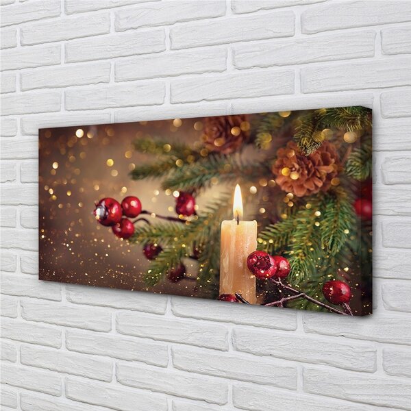 Quadro su tela Coni a candele per ramoscelli 100x50 cm