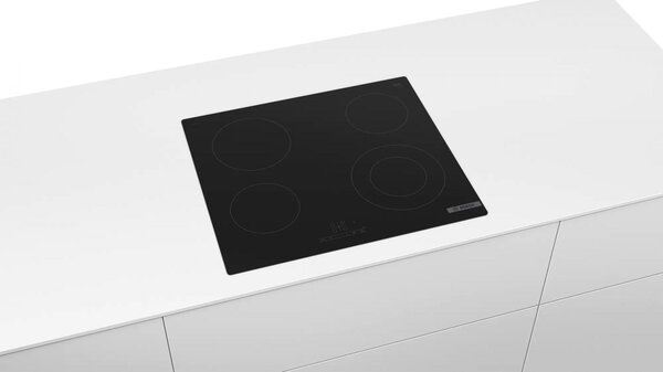 Bosch Piano Cottura in Vetroceramica 4 Fuochi da incasso Larghezza 60 cm colore Nero - PKF611BB2E