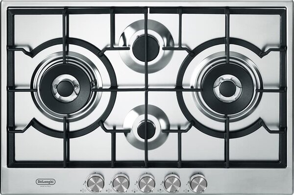 De Longhi Piano Cottura Incasso a Gas 4 Fuochi 75 cm colore Inox - NSL 475 X