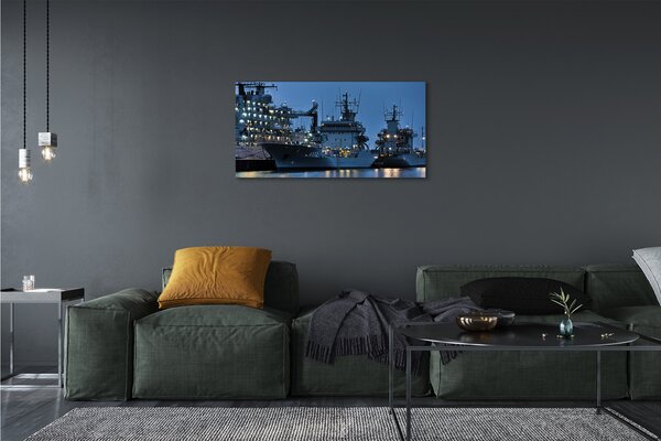 Stampa quadro su tela Navi marine 100x50 cm