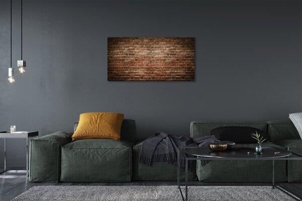 Quadro su tela Vintage muro di mattoni 100x50 cm