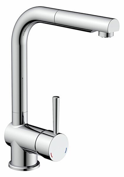 Miscelatore monocomando a bassa pressione NABER DRIVE 2 in CROMO con bocca estraibile / rubinetto