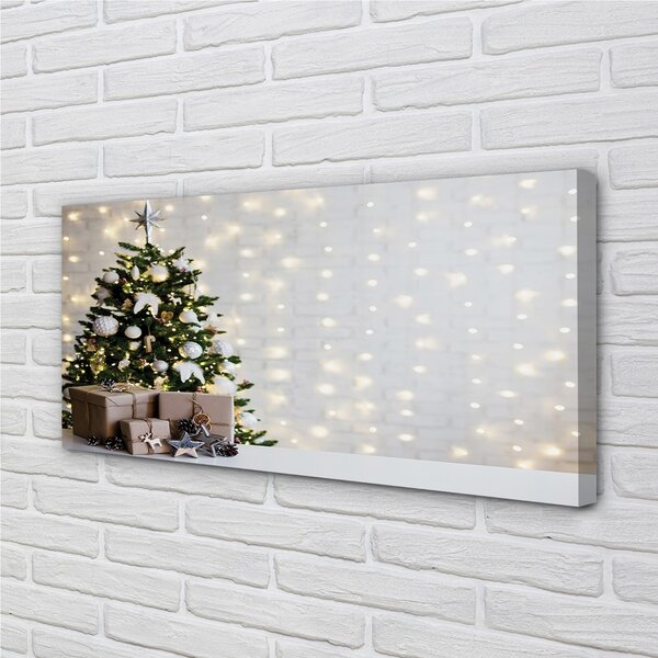 Quadro su tela Decorazioni per regali degli alberi di Natale 100x50 cm