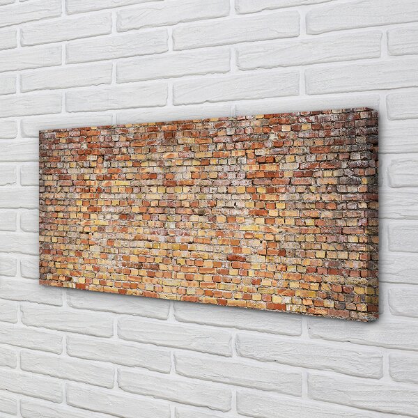 Quadro stampa su tela Pietra del muro di mattoni 100x50 cm