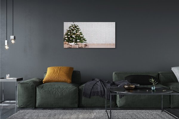 Stampa quadro su tela Decorazioni per regali degli alberi di Natale 100x50 cm