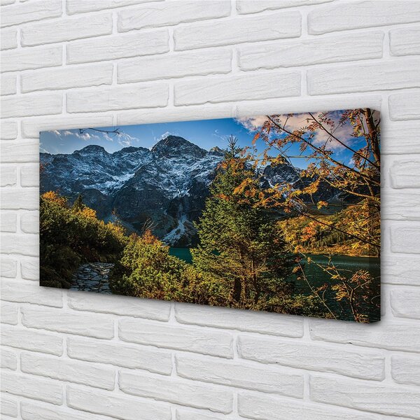 Quadro su tela Lago delle montagne 100x50 cm
