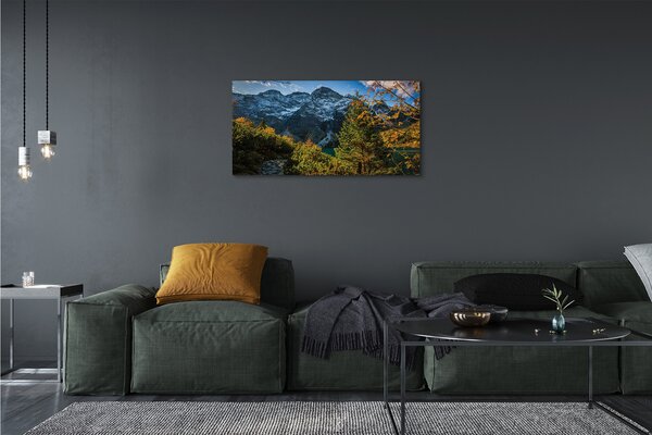 Quadro su tela Lago delle montagne 100x50 cm