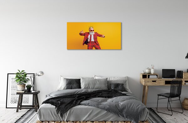 Quadro su tela Abito a quadri maschile 100x50 cm