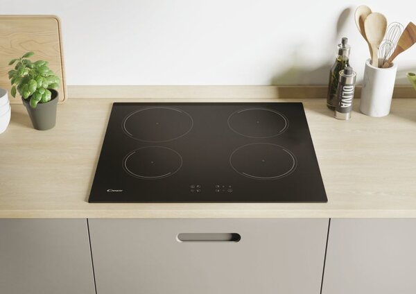 Candy Piano Cottura Induzione 4 Fuochi 59 cm Vetroceramica colore Nero - Idea KRCDJ642