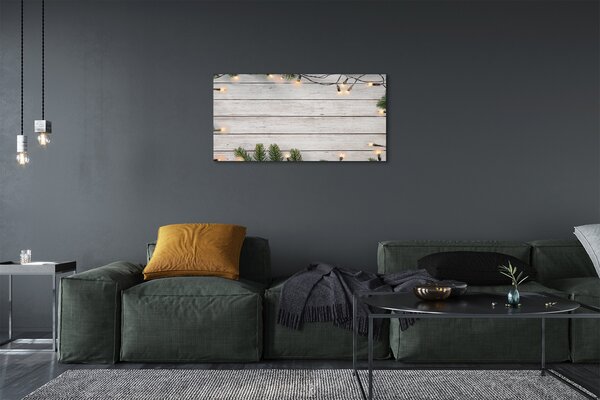 Quadro su tela Rami del legno di lampade 100x50 cm
