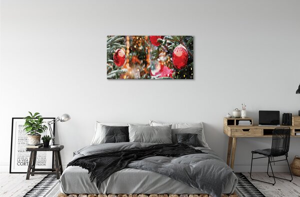 Foto quadro su tela Snow Christmas Tree Baules 100x50 cm