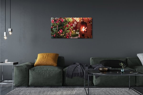 Quadro su tela Regali delle palline dell'albero di Natale 100x50 cm