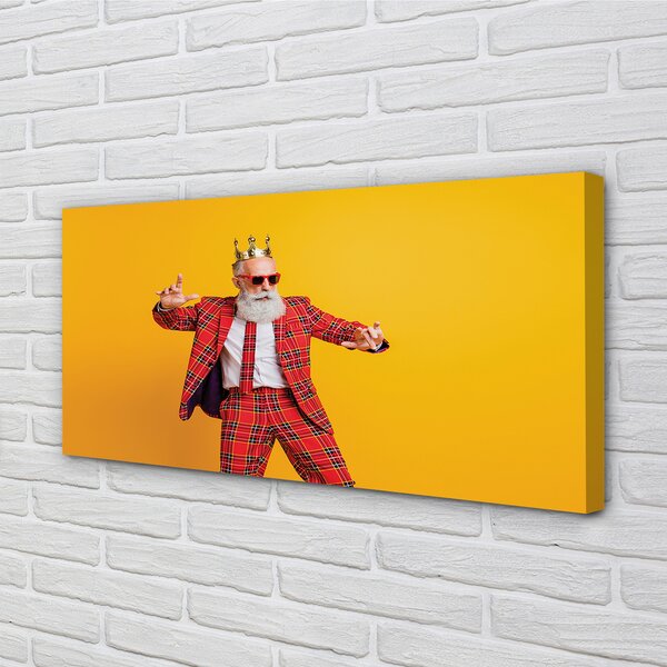 Quadro su tela Abito a quadri maschile 100x50 cm