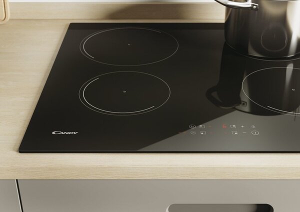 Candy Piano Cottura Induzione 4 Fuochi 59 cm Vetroceramica colore Nero - Idea KRCDJ642