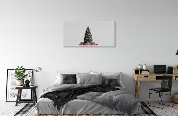 Stampa quadro su tela Decorazioni per regali degli alberi di Natale 100x50 cm