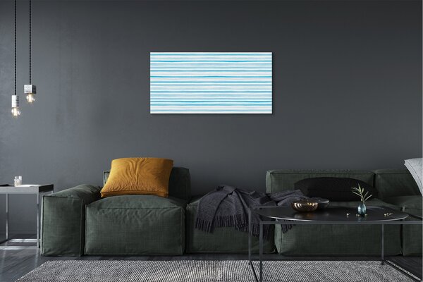 Quadro su tela Strisce blu 100x50 cm