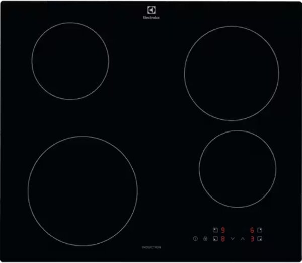 Electrolux Piano Cottura Induzione 4 Fuochi 60 cm da Incasso Vetroceramica colore Nero - Serie 300 EIB60424CK