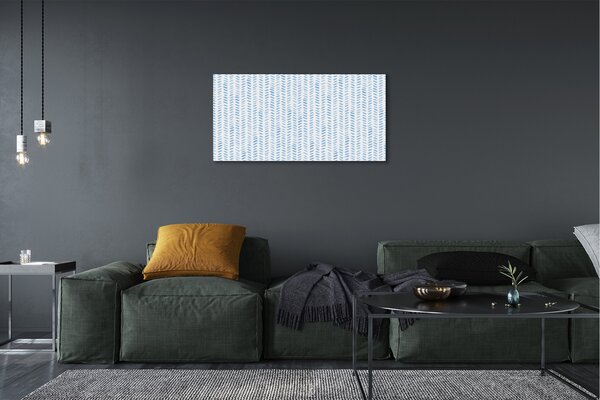 Quadro su tela Strisce blu di herringone 100x50 cm
