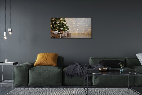 Stampa quadro su tela Decorazioni per regali degli alberi di Natale 100x50 cm