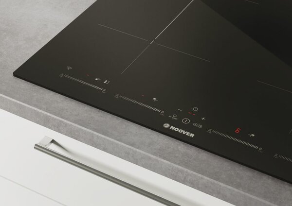 Hoover Piano Cottura Induzione 4 Fuochi 60 cm colore Nero H-Hob 500 - HTPS64MCTTWIFI