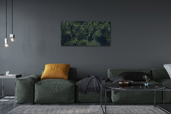Foto quadro su tela Rami dell'albero di Natale 100x50 cm