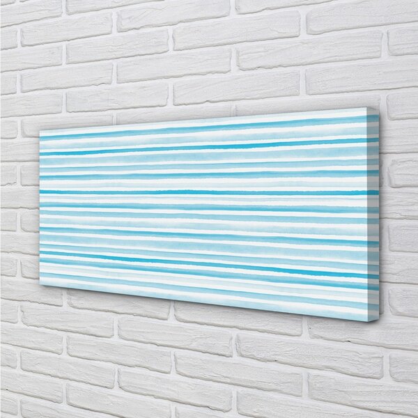 Quadro su tela Strisce blu 100x50 cm