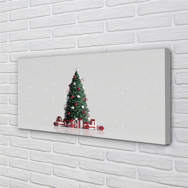 Stampa quadro su tela Decorazioni per regali degli alberi di Natale 100x50 cm