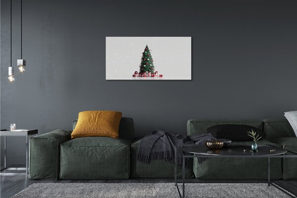 Stampa quadro su tela Decorazioni per regali degli alberi di Natale 100x50 cm