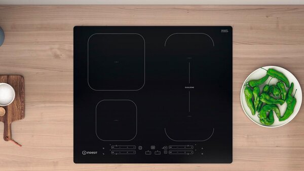 Indesit Piano Cottura Induzione 4 Fuochi 60 cm Vetroceramica colore Nero - IB 65B60 NE