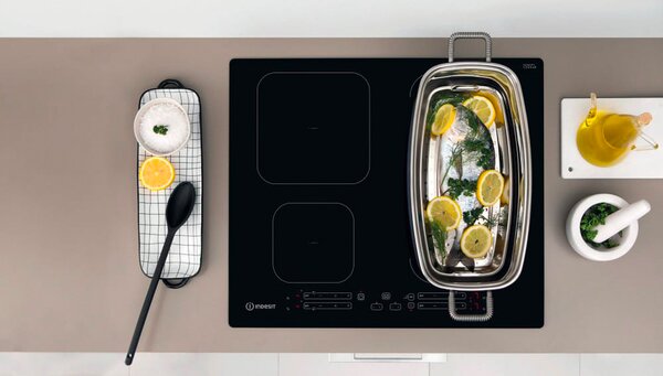 Indesit Piano Cottura Induzione 4 Fuochi 60 cm Vetroceramica colore Nero - IB 65B60 NE