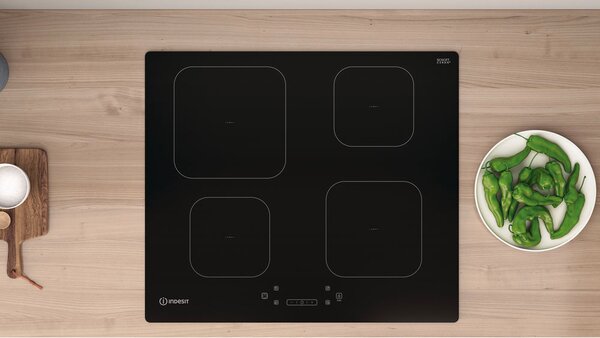 Indesit Piano Cottura Induzione 4 Fuochi 60 cm Vetroceramica colore Nero - IS 83Q60 NE