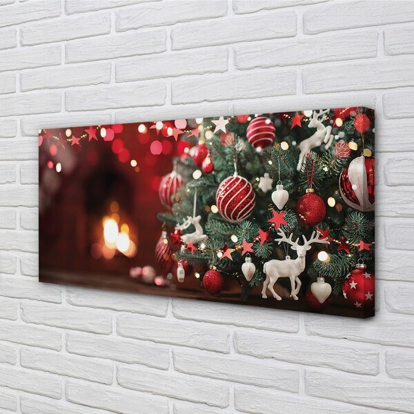 Quadro su tela Palpebre dell'albero di Natale 100x50 cm