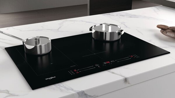 Whirlpool Piano Cottura Induzione 4 Fuochi da 80 cm in Vetroceramica colore Nero - WL S3377 BF