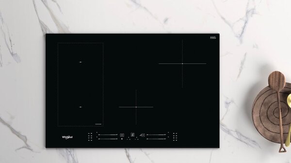 Whirlpool Piano Cottura Induzione 4 Fuochi da 80 cm in Vetroceramica colore Nero - WL S3377 BF