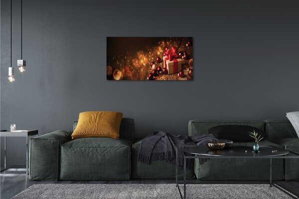 Quadro su tela Baubles Gift Board 100x50 cm